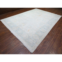 Load image into Gallery viewer, 10&#39;x13&#39;6&quot; Platinum Gray, High Grade Wool, Natural Dyes, Washed Out Peshawar with Faded Designs, Hand Knotted, Oriental Rug FWR448032