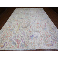 Load image into Gallery viewer, 10&#39;x13&#39;6&quot; Lexicon Ivory, Afghan Peshawar, Birds of Paradise Design, Tree of Life, Abrash, Pure Wool, Hand Knotted, Natural Dyes, Oriental Rug FWR448578