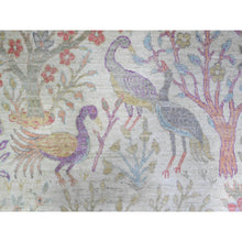 Load image into Gallery viewer, 10&#39;x13&#39;6&quot; Lexicon Ivory, Afghan Peshawar, Birds of Paradise Design, Tree of Life, Abrash, Pure Wool, Hand Knotted, Natural Dyes, Oriental Rug FWR448578