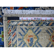 Load image into Gallery viewer, 4&#39;1&quot;x6&#39;2&quot; Platinum Gray, Afghan Vegetable Dyes Handspun Wool with Antique Shiraz Design, Geometric Medallion, Small Animal and Human Figurines, Hand Knotted, Oriental Rug FWR449124