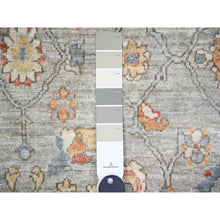 Load image into Gallery viewer, 4&#39;3&quot;x6&#39; Cadet Gray, Shiny Wool, Hand Knotted, Finer Peshawar with All Over Mahal Design, Natural Dyes, Densely Woven, Oriental Rug FWR449418