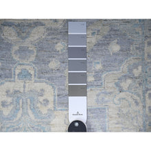 Load image into Gallery viewer, 2&#39;6&quot;x5&#39;8&quot; Blue Gray, Natural Dyes, Extra Soft Wool Hand Knotted, Finer Peshawar with All Over Pattern, Oriental Rug FWR449730