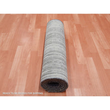 Load image into Gallery viewer, 2&#39;6&quot;x6&#39;4&quot; Gainsboro Gray, Modern Ombre Design, Densely Woven, Hand Knotted, Extra Soft Wool, Runner Oriental Rug FWR451842