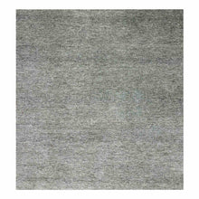 Load image into Gallery viewer, 14&#39;2&quot;x14&#39;2&quot; Medium Gray, Natural Undyed Wool, Hand Knotted, Modern Grass Design, XL Square Oriental Rug FWR476712