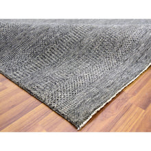 Load image into Gallery viewer, 14&#39;2&quot;x14&#39;2&quot; Medium Gray, Natural Undyed Wool, Hand Knotted, Modern Grass Design, XL Square Oriental Rug FWR476712