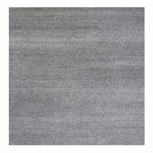 Load image into Gallery viewer, 12&#39;x12&#39;2&quot; Neutral Gray, Hand Knotted, Modern Grass Design, Natural Undyed Wool, Square Oriental Rug FWR477522