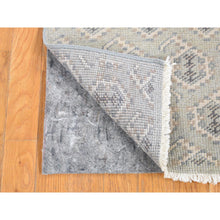 Load image into Gallery viewer, 2&#39;x3&#39; Cloud Gray, Paisley Design, Turkish Knot, Pure Wool Hand Knotted Mat Oriental Rug FWR483468