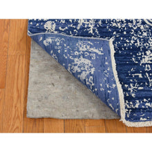 Load image into Gallery viewer, 6&#39;x8&#39;9&quot; Yale Blue, Wool and Silk, Hand Knotted, Broken Persian Design, Oriental Rug FWR484968