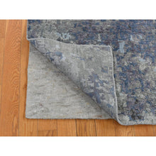 Load image into Gallery viewer, 6&#39;x8&#39;10&quot; Cloud Gray, Hi-Low Pile, Abstract Design, Wool and Silk, Soft to The Touch, Hand Knotted, Oriental Rug FWR485880