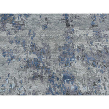 Load image into Gallery viewer, 6&#39;x8&#39;10&quot; Cloud Gray, Hi-Low Pile, Abstract Design, Wool and Silk, Soft to The Touch, Hand Knotted, Oriental Rug FWR485880