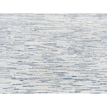 Load image into Gallery viewer, 6&#39;1&quot;x9&#39;4&quot; Frost White, 100% Wool, Striae Design, Hand Knotted, Oriental Rug FWR485946