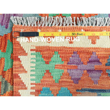 Load image into Gallery viewer, 4&#39;x6&#39; Colorful, Flat Weave, Afghan Kilim with Geometric Design, Vibrant Wool, Hand Woven, Vegetable Dyes, Reversible Oriental Rug FWR487830