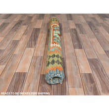 Load image into Gallery viewer, 4&#39;3&quot;x6&#39;1&quot; Colorful, Flat Weave, Afghan Kilim with Geometric Design, Pure Wool, Hand Woven, Vegetable Dyes, Reversible Oriental Rug FWR487944