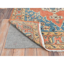 Load image into Gallery viewer, 3&#39;10&quot;x6&#39;2&quot; Burnt Orange Afghan Peshawar with Bakshaish Design, Hand Knotted Pure Wool, Natural Dyes Oriental Rug FWR490362