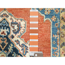 Load image into Gallery viewer, 3&#39;10&quot;x6&#39;2&quot; Burnt Orange Afghan Peshawar with Bakshaish Design, Hand Knotted Pure Wool, Natural Dyes Oriental Rug FWR490362