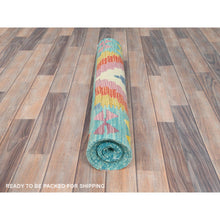 Load image into Gallery viewer, 2&#39;7&quot;x12&#39;9&quot; Colorful, Soft Wool Hand Woven, Afghan Kilim with Geometric Design Natural Dyes, Flat Weave Reversible, Runner Oriental Rug FWR493092