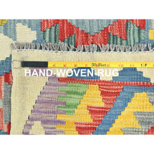 Load image into Gallery viewer, 10&#39;1&quot;x13&#39;1&quot; Colorful, Hand Woven Afghan Kilim with Geometric Design, Vegetable Dyes Flat Weave, Soft Wool Reversible, Oriental Rug FWR493482