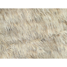 Load image into Gallery viewer, 13&#39;6&quot;x13&#39;6&quot; Beige, Shaggy Moroccan Exotic Texture, Undyed Natural Wool Hand Knotted, Round Oriental Rug FWR495378