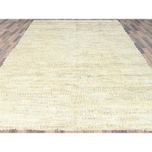 Load image into Gallery viewer, 10&#39;1&quot;x14&#39;1&quot; Beige, Undyed Natural Wool Hand Knotted, Shaggy Moroccan Exotic Texture, Oriental Rug FWR495390