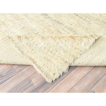 Load image into Gallery viewer, 10&#39;1&quot;x14&#39;1&quot; Beige, Undyed Natural Wool Hand Knotted, Shaggy Moroccan Exotic Texture, Oriental Rug FWR495390