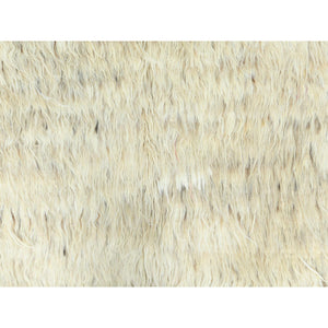 10'1"x14'1" Beige, Undyed Natural Wool Hand Knotted, Shaggy Moroccan Exotic Texture, Oriental Rug FWR495390