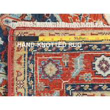 Load image into Gallery viewer, 4&#39;x5&#39;9&quot; Imperial Red, Afghan Peshawar with Large Medallion Heriz Design Natural Dyes, Pure Wool Hand Knotted, Oriental Rug FWR496956