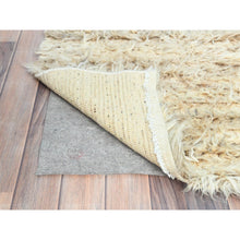 Load image into Gallery viewer, 2&#39;6&quot;x8&#39; Powder Ivory, Ben Ourain Moroccan Berber Shilhah Design, Natural Dyes, Extra Soft Wool, Hand Knotted Runner, Oriental Rug FWR497934