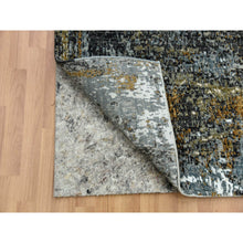 Load image into Gallery viewer, 2&#39;5&quot;x19&#39;10&quot; Battleship Gray, Dense Weave Persian Knot, Organic Wool Hand Knotted, Abstract Design, XL Runner Oriental Rug FWR498582