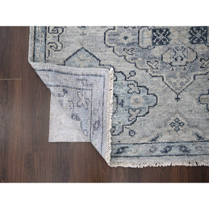 5'10"x8'10" Silver Gray, Natural Wool Hand Knotted, Anatolian Design, Supple Collection Thick and Plush, Oriental Rug FWR504426