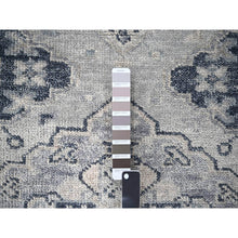 Load image into Gallery viewer, 5&#39;10&quot;x8&#39;10&quot; Silver Gray, Natural Wool Hand Knotted, Anatolian Design, Supple Collection Thick and Plush, Oriental Rug FWR504426