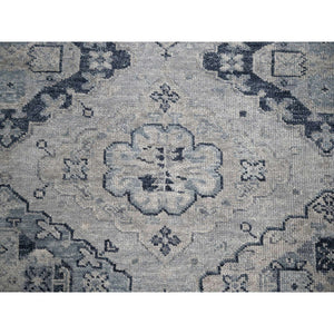 5'10"x8'10" Silver Gray, Natural Wool Hand Knotted, Anatolian Design, Supple Collection Thick and Plush, Oriental Rug FWR504426