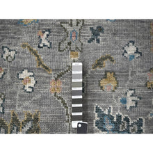 Load image into Gallery viewer, 6&#39;2&quot;x9&#39; Gray with Pop of Color, Oushak Design, Plush and Lush Supple Collection, Soft Wool Hand Knotted, Oriental Rug FWR505602