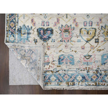 Load image into Gallery viewer, 5&#39;10&quot;x8&#39;10&quot; Ivory, Hand Knotted, Mahal Design, Supple Collection, Soft Pile, Pure Wool, Vegetable Dyes, Oriental Rug FWR505764