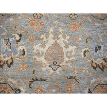 Load image into Gallery viewer, 7&#39;10&quot;x8&#39; Grey and Ivory, Hand Knotted Oushak Inspired Supple Collection, 100% Wool, Plush and Lush, Round Oriental Rug FWR506418