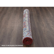 Load image into Gallery viewer, 6&#39;x8&#39;10&quot; Prismatic Red, Supple Collection Hand Knotted Shiraz Design with Serrated Medallions, Organic Wool, Oriental Rug FWR507378