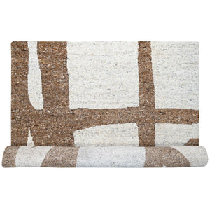 12'3"x17'9" Earth Tone Colors, Soft and Vibrant Pile, 100% Wool, Sustainable, Hand Knotted, Undyed Natural Abrash, Minimalist Design, Tone on Tone, Oversized Oriental Rug FWR507762