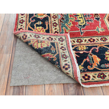 Load image into Gallery viewer, 6&#39;1&quot;x9&#39;2&quot; Imperial Red, Afghan Peshawar with Large Medallion Heriz Design, Natural Dyes, Densely Woven, Soft Wool, Hand Knotted, Oriental Rug FWR510138