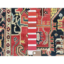 Load image into Gallery viewer, 6&#39;1&quot;x9&#39;2&quot; Imperial Red, Afghan Peshawar with Large Medallion Heriz Design, Natural Dyes, Densely Woven, Soft Wool, Hand Knotted, Oriental Rug FWR510138