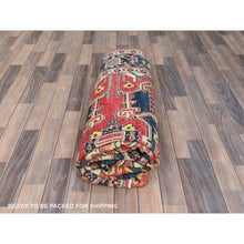 Load image into Gallery viewer, 6&#39;1&quot;x9&#39;2&quot; Imperial Red, Afghan Peshawar with Large Medallion Heriz Design, Natural Dyes, Densely Woven, Soft Wool, Hand Knotted, Oriental Rug FWR510138