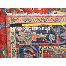 Load image into Gallery viewer, 3&#39;10&quot;x5&#39;7&quot; Chili Red, Pure Wool, Dense Weave, Afghan Peshawar with Serapi Heriz Design, Natural Dyes, Hand Knotted, Oriental Rug FWR513840