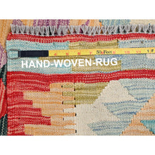 Load image into Gallery viewer, 3&#39;2&quot;x5&#39; Colorful, Afghan Kilim with Geometric Pattern, Natural Dyes, Extra Soft Wool, Hand Woven, Flat Weave, Oriental Rug FWR514350
