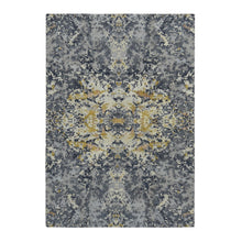 Load image into Gallery viewer, 6&#39;1&quot;x8&#39;10&quot; Cloud Gray, Abstract Design, Wool and Silk, Hand Knotted, Oriental Rug FWR522000