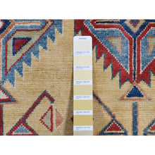 Load image into Gallery viewer, 6&#39;1&quot;x9&#39;1&quot; Mellow Yellow, Special Kazak with Southwestern Design, Hand Knotted, Soft Wool, Oriental Rug FWR522078