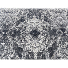 Load image into Gallery viewer, 9&#39;2&#39;&#39;x12&#39; Metal Black, Hand Knotted, Wool and Silk, Modern Abstract Tie Dye Design, Oriental Rug FWR522714