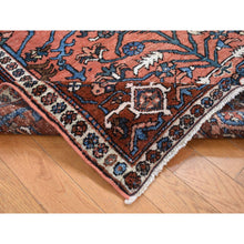 Load image into Gallery viewer, 4&#39;9&quot;x6&#39;1&quot; Indian Red, Antique Persian Heriz, Hand Knotted, Pure Wool, Great Condition, Sides and Ends Professionally Secured, Cleaned, Rare Smaller Size, Oriental Rug FWR524436