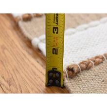 Load image into Gallery viewer, 2&#39;x3&#39; Tan Color, 100% Wool, Hand Woven, Flat Weave Pile, Natural Undyed Wool, Sample Fragment, Mat Oriental Rug FWR524496