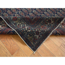 Load image into Gallery viewer, 4&#39;x6&#39; Yankees Blue, Antique Persian Senneh, All Over Paisley Repetitive Design, Hand Knotted, Pure Wool, Super Dense Weave, Slight Wear, Cleaned with Sides and Ends Secured, Oriental Rug FWR524874