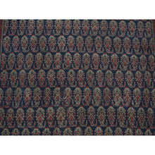 Load image into Gallery viewer, 4&#39;x6&#39; Yankees Blue, Antique Persian Senneh, All Over Paisley Repetitive Design, Hand Knotted, Pure Wool, Super Dense Weave, Slight Wear, Cleaned with Sides and Ends Secured, Oriental Rug FWR524874