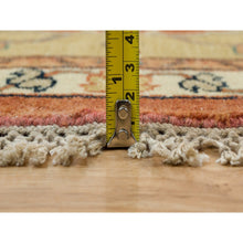 Load image into Gallery viewer, 12&#39;x12&#39; Blush Red, Soft Pile, Natural Dyes, Antiqued Fine Heriz Re-Creation, Densely Woven, Extra Soft Wool, Hand Knotted, Round Oriental Rug FWR540498